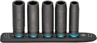 HAZET SmartRail · Flexibele kunststof opsteekstrip 900SLG-SR/5 · 1/2 inch (12,5 mm) vierkant hol · Buiten-zeskant-tractieprofiel · 5-delig · 13 · 17 ·
