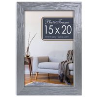 Houten fotolijst zilver geschikt voor een foto van 15 x 20 cm - Fotolijsten