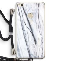 Gestreepte marmer: Huawei Ascend P8 Lite (2017) Transparant Hoesje met koord