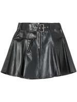 RE/DONE Moto leather skirt - Noir - thumbnail