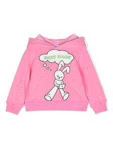 Natasha Zinko Kids hoodie Happy Monday en coton - Rose