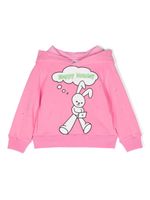 Natasha Zinko Kids hoodie Happy Monday en coton - Rose