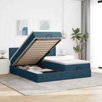 Ottoman bed met matrassen en LED's 180x200cm fluweel