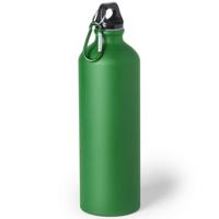 Waterfles/drinkfles Thor - groen - aluminium - schroefdop - karabijnhaak - 800 ml - Sportfles/bidon