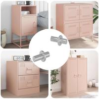 VidaXL Plankhaak 2 pcs zilver 8,6 x 8,6 x 14,6 mm staal