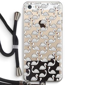 Zwanen: iPhone 5 / 5S / SE Transparant Hoesje met koord