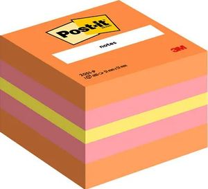 Post-It 2051-P zelfklevend notitiepapier Vierkant Oranje, Roze, Geel 400 vel Zelfplakkend