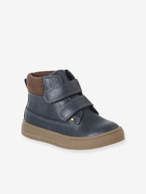 Synthetische boots voor jongens met klittenband uit de kleutercollectie marineblauw