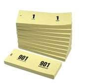 Nummerblok 42x105mm nummering 1-1000 geel 10 stuks - thumbnail