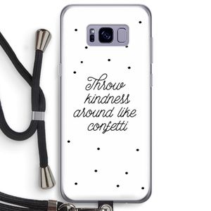 Confetti: Samsung Galaxy S8 Plus Transparant Hoesje met koord