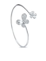 David Morris bracelet jonc en or blanc 18ct pavé de diamants - Argent