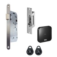 JNF Project loopslot din links 60 mm met elektrische sluitplaat en wandlezer inbouw