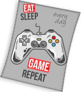 Game Fleece plaid Eat Sleep Repeat 150 x 200 cm