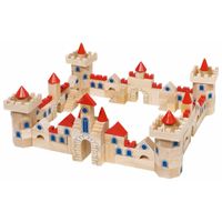 Houten bouw kasteel 145-delig - thumbnail