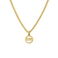 Minimalistische sterrenbeeld ketting - Stainless steel - Goud - Waterman - Aquarius