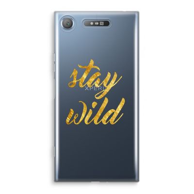 Stay wild: Sony Xperia XZ1 Transparant Hoesje