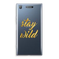Stay wild: Sony Xperia XZ1 Transparant Hoesje