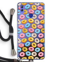 Pink donuts: Honor Note 10 Transparant Hoesje met koord