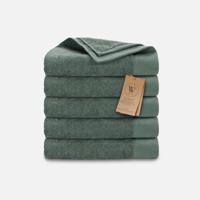 Walra Remade Cotton Handdoeken 50 x 100 cm - 550 gr/m² - Donker Groen - 5 stuks