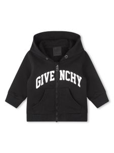 Givenchy Kids hoodie zippé à logo imprimé - Noir