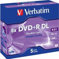 Verbatim DVD+R DL 8X 5st. Jewelcase - thumbnail