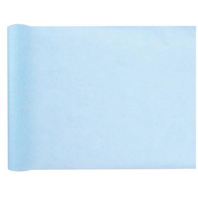 Tafelloper babyshower/geboorte jongen op rol - lichtblauw - 30 cm x 10 m - non woven polyester