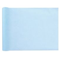 Tafelloper babyshower/geboorte jongen op rol - lichtblauw - 30 cm x 10 m - non woven polyester - thumbnail