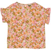 Quapi Meisjes blouse - Bodee - AOP roze bloemen - thumbnail
