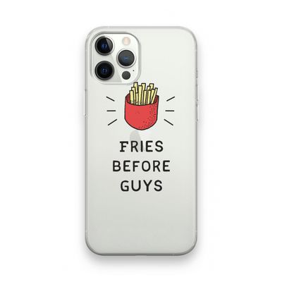 Fries before guys: iPhone 12 Pro Transparant Hoesje