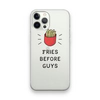 Fries before guys: iPhone 12 Pro Transparant Hoesje