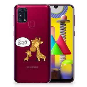 Samsung Galaxy M31 Telefoonhoesje met Naam Giraffe
