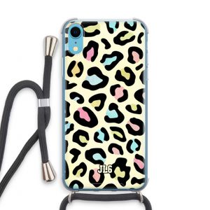 Leopard pattern: iPhone XR Transparant Hoesje met koord