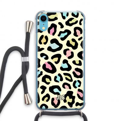 Leopard pattern: iPhone XR Transparant Hoesje met koord
