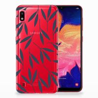 Samsung Galaxy A10 TPU Case Leaves Blue