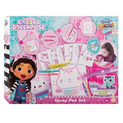 Canenco gabby&apos;s poppenhuis blaaspennen set