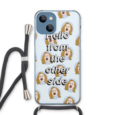 Hello: iPhone 13 Transparant Hoesje met koord