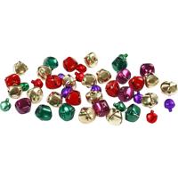 Creativ Company Belletjes, d 10+14 mm, metallic kleuren, 24 div/ 1 doos