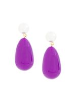 Eshvi boucles d'oreilles pendantes à détail de perle - Violet
