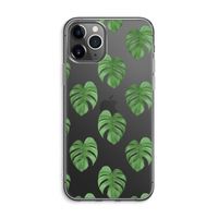 Monstera leaves: iPhone 11 Pro Max Transparant Hoesje