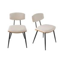 Signature - Eetkamerstoelen Babette - Beige - Set van 2