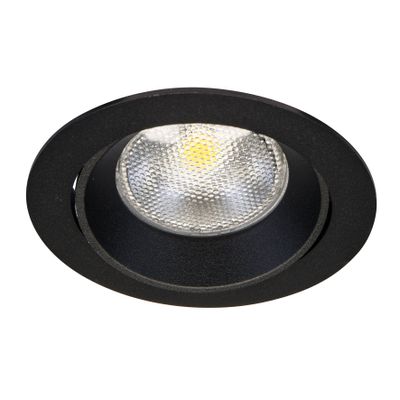 BR0003 LED-inbouwarmatuur Rond kantelbaar GU10-fitting Zwart