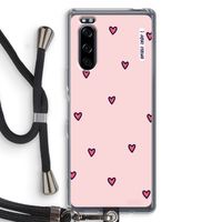 Hartjes: Sony Xperia 5 Transparant Hoesje met koord