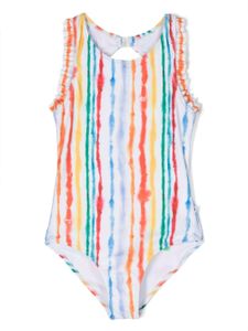 Molo maillot de bain rayé Noona à imprimé tie dye - Blanc