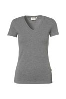 Hakro 172 Women's V-neck shirt Stretch - Mottled Grey - M