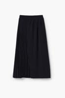 Midi rok met plooien - BLACK - L