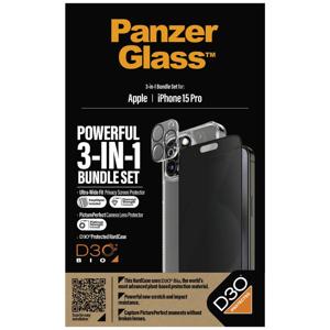 PanzerGlass 3-in-1-Privacy-Pack B1173+P2810 Screenprotector (folie) Apple iPhone 15 Pro 1 stuk(s) Meekijkbescherming