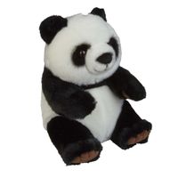 Pluche knuffel dieren zwart/witte panda 28 cm - thumbnail