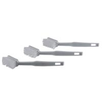 Afwasborstels set van 3x stuks - kunststof - wit - ophang lus - Afwas borstel