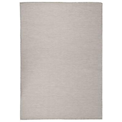 VidaXL Buitenkleed platgeweven 140x200 cm taupe