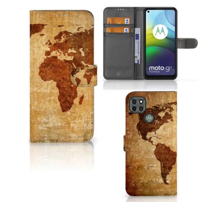 Motorola Moto G9 Power | Flip Cover | Wereldkaart